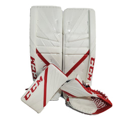 CCM Extreme Flex 5 - 37" - New Pro Stock Goalie Pads - Full Set (White/Red)