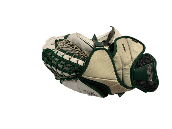 Bauer Supreme 2S Pro - Used Pro Stock Goalie Glove - (White/Green)