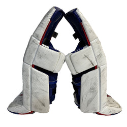 Vaughn Velocity V9 - Pro Stock Goalie Pad - Full Set (White/Red/Blue)