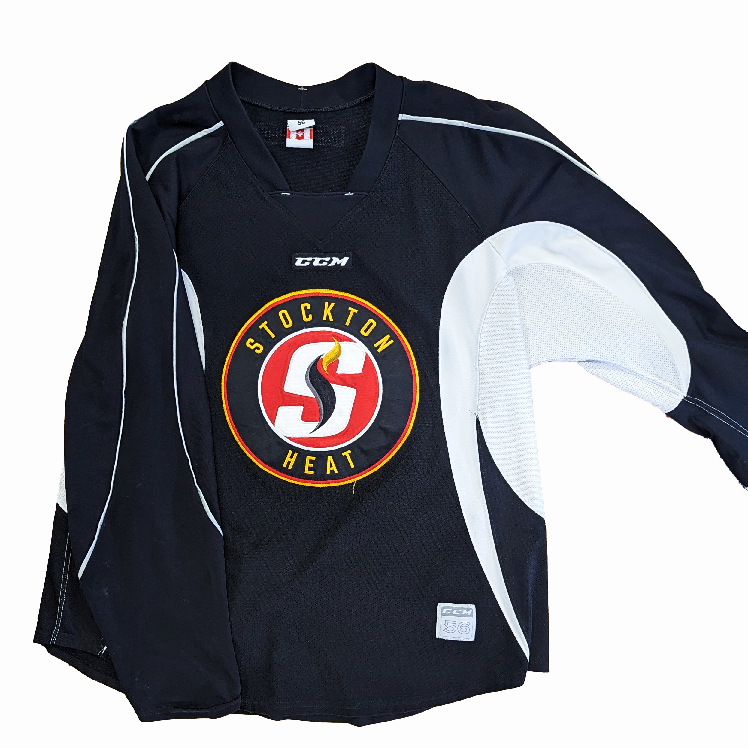 AHL Used CCM Practice Jersey Stockton Heat Black HockeyStickMan Canada