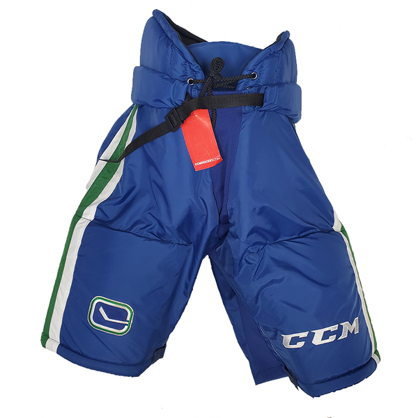 CCM HP70 Pro Stock Hockey Pants - Vancouver Canucks (NHL) - Green/White/Blue